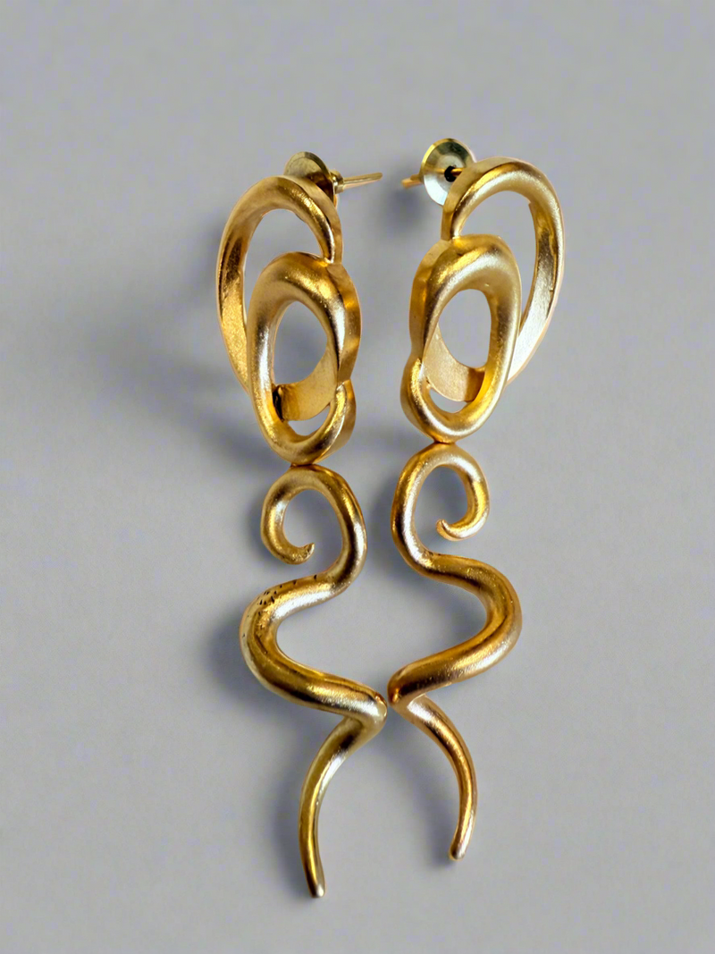 Snake charm earrings