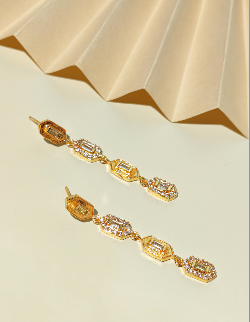 Meenakari long earrings