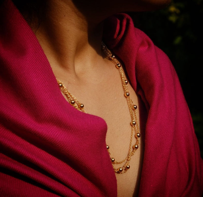 Gold Rhodium Dot Necklace – Dandelion Jewelry