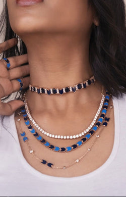 Classic Blue Studded Choker