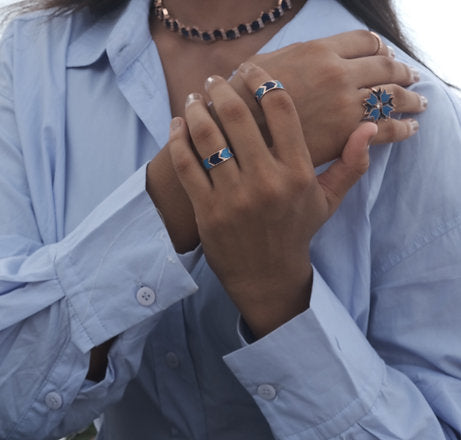 Classic Blue Stack Ring