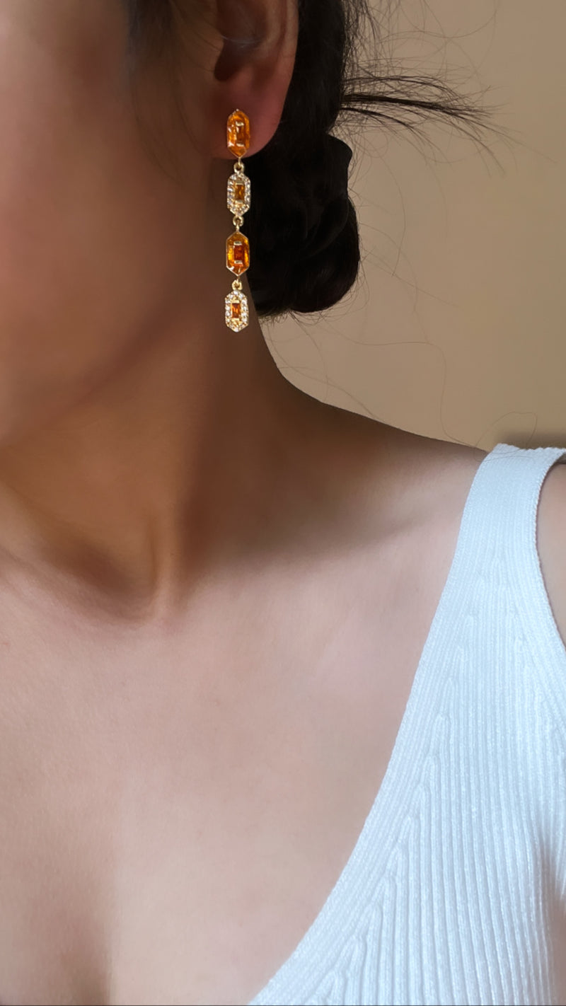 Meenakari long earrings