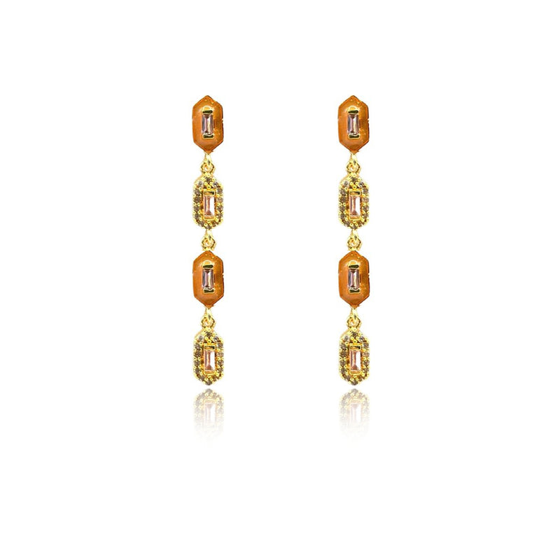 Meenakari long earrings