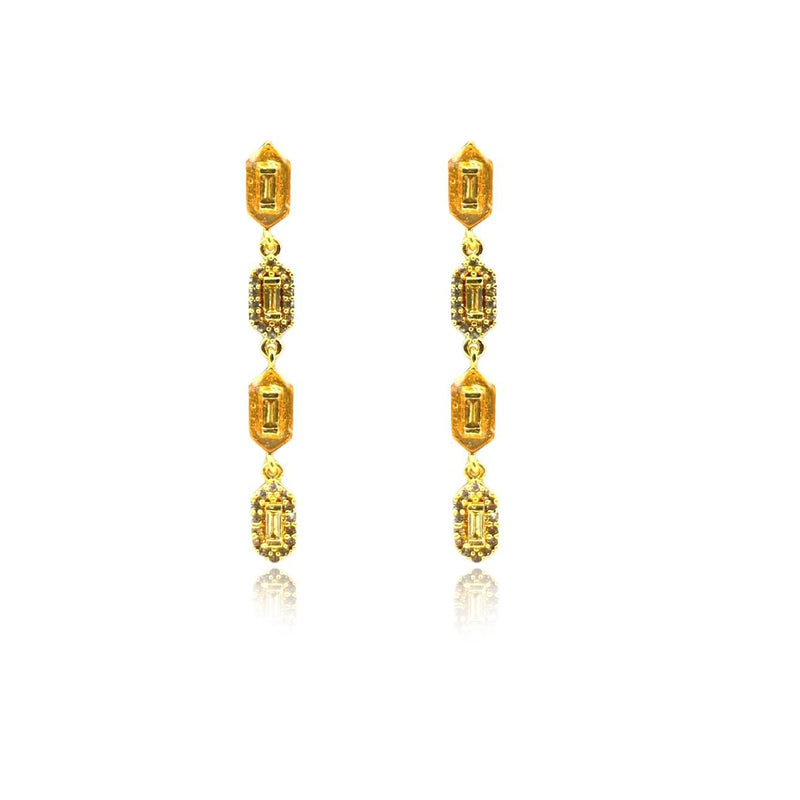 Meenakari long earrings